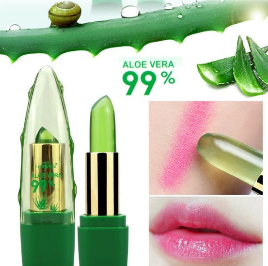 Aloe Vera Gel Color Changing Lipstick Gloss  Moisturizer Anti-drying Desalination Fine-grain Lip Blam Care - Rabies 