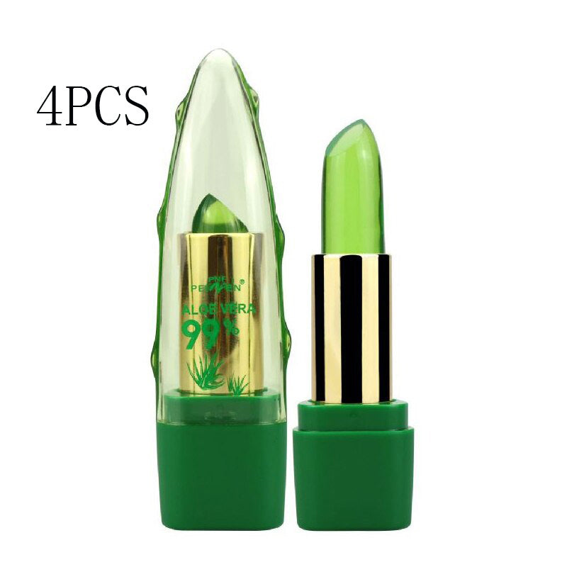 Aloe Vera Gel Color Changing Lipstick Gloss  Moisturizer Anti-drying Desalination Fine-grain Lip Blam Care - Rabies 