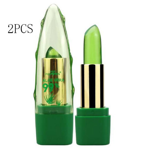 Aloe Vera Gel Color Changing Lipstick Gloss  Moisturizer Anti-drying Desalination Fine-grain Lip Blam Care - Rabies 