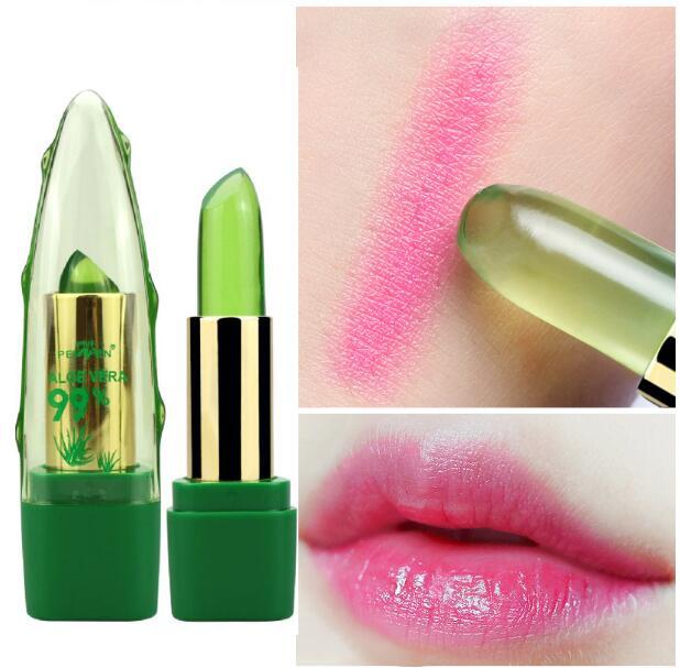 Aloe Vera Gel Color Changing Lipstick Gloss  Moisturizer Anti-drying Desalination Fine-grain Lip Blam Care - Rabies 