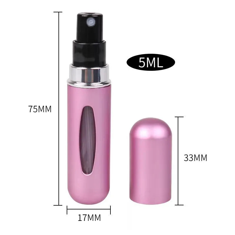 5Ml Perfume Refill Bottle Portable Mini Refillable Spray Jar Scent Pump Empty Cosmetic Containers Atomizer for Travel Tool Hot